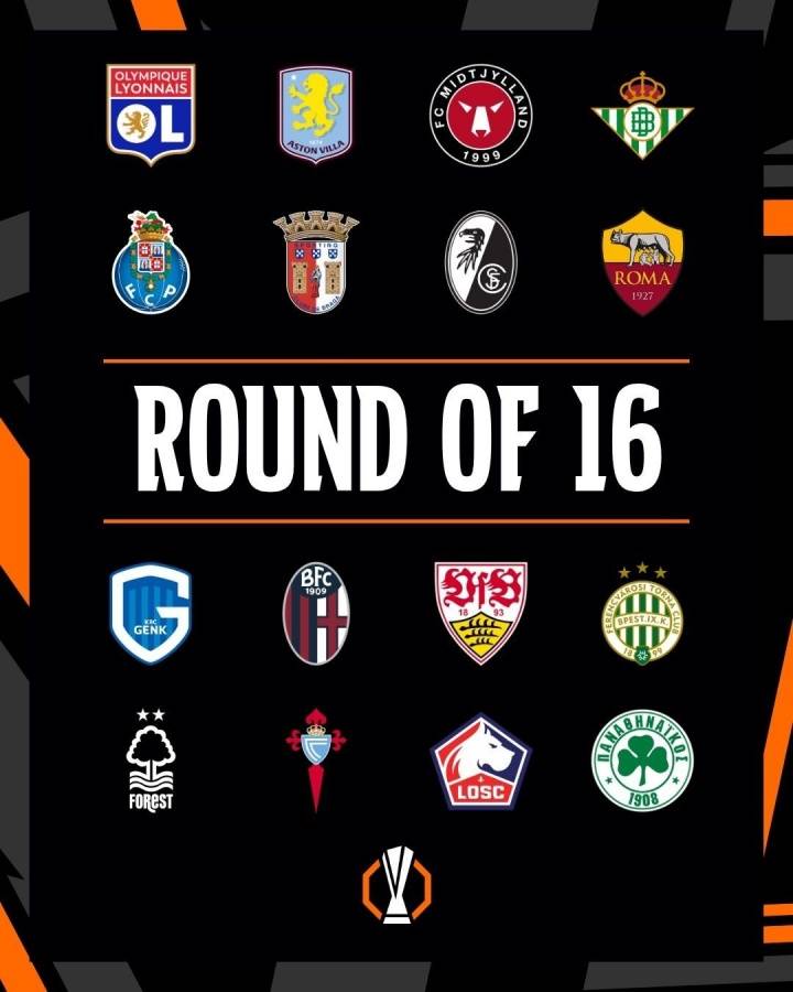 欧联1/8决赛：罗马与博洛尼亚迎意甲内战 维拉PK里尔